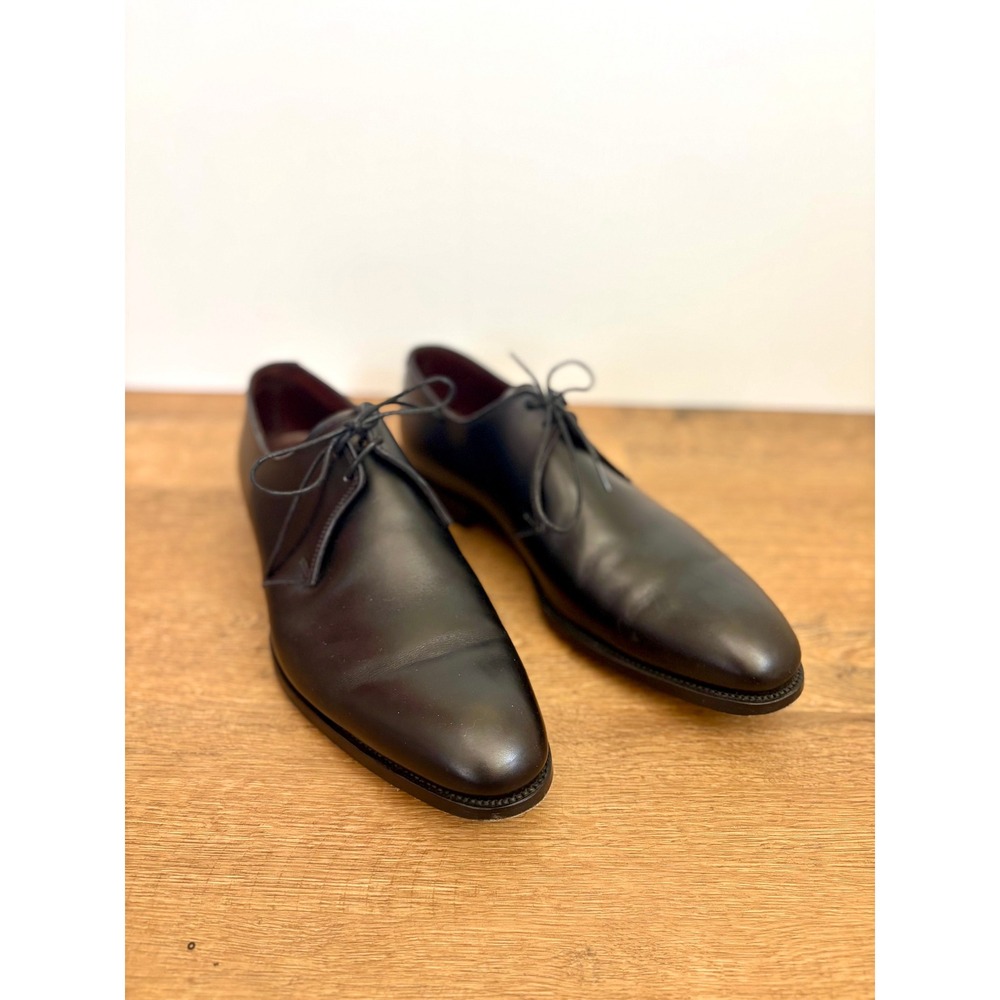 Sid Mashburn Size 10 Black Leather 2 Eyelet Gibson Derby Shoes Made England